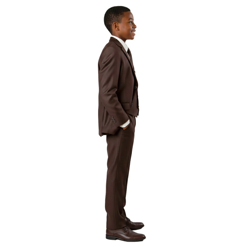 5-Piece Brown Boys Suit Set by Azzuro - Picture 3 of 5